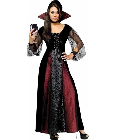 Fun World Womens Gothic Maiden Vampiress Costume Dress Gown Size Large 12/14 NWT - Picture 1 of 1